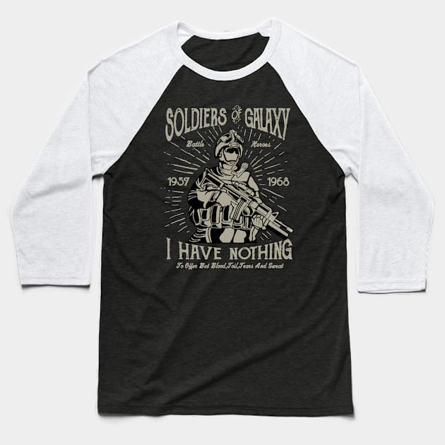 Soldier of Galaxy Baseball T-Shirt by lionkingdesign